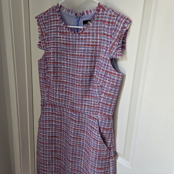 (Tall) J.Crew Azalea Tweed Resume Sheath Dress Sz 6T - Picture 5 of 14